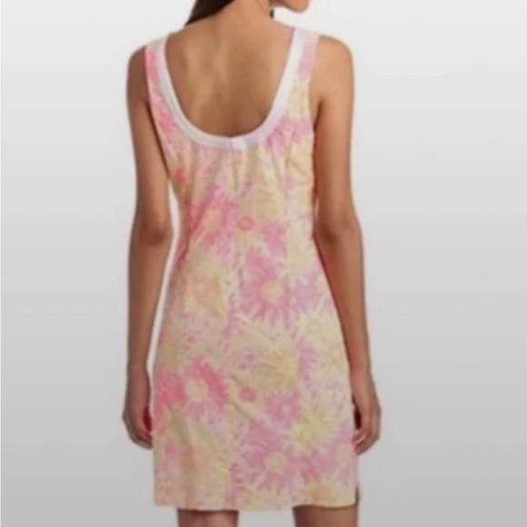 Lilly Pulitzer Janice Shift Dress in Resort White Sun Kissed Pink and Yellow - Picture 3 of 10